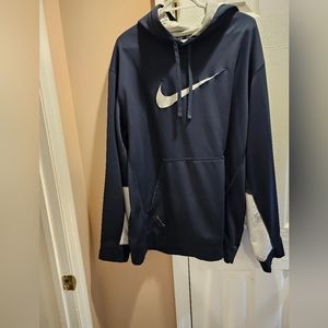 Nike Men Therma-Fit Blue & White Long Sleeve Pullover Hoodie XXL